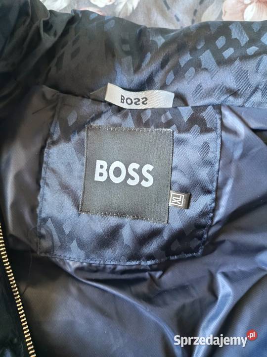 Kamizelka pikowana Hugo Boss granatowa monogram Odzież codzienna podlaskie
