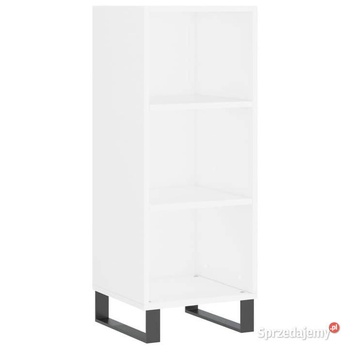 Wysoka szafka biała 345x34x180 materiał