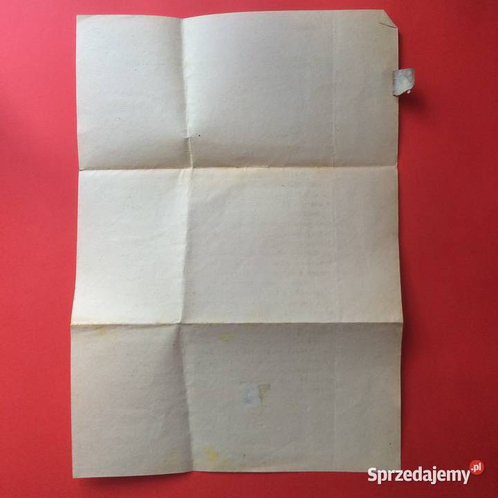 1687 Pismo Wezwanie Do Prac Rolnych Szczecin