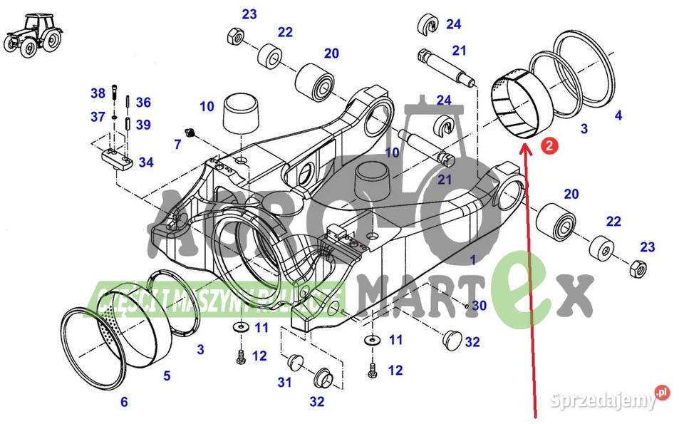 716300050040 TULEJA PRZEDNIA OŚ 145x149x50 FENDT Wichrów