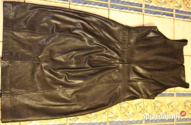 Sukienka princeska skórzana czarna Mango 38 M Rozmiar 38(M) Kraków