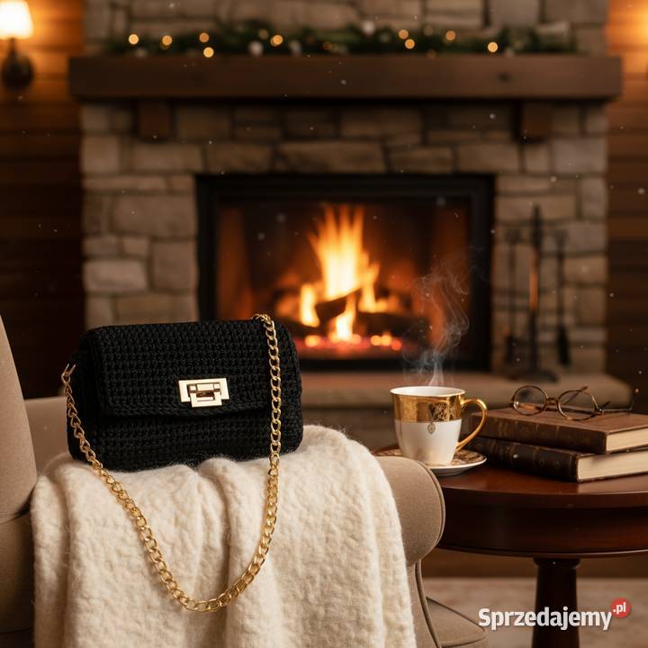 Elegancka torebka Handmade luksusowe wnętrze 14cm Kraków