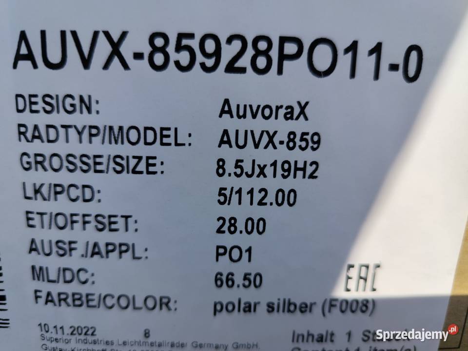Felgi 5x112 19 Audi Volkswagen Mercedes Seat Samochodowe Nowy Sącz