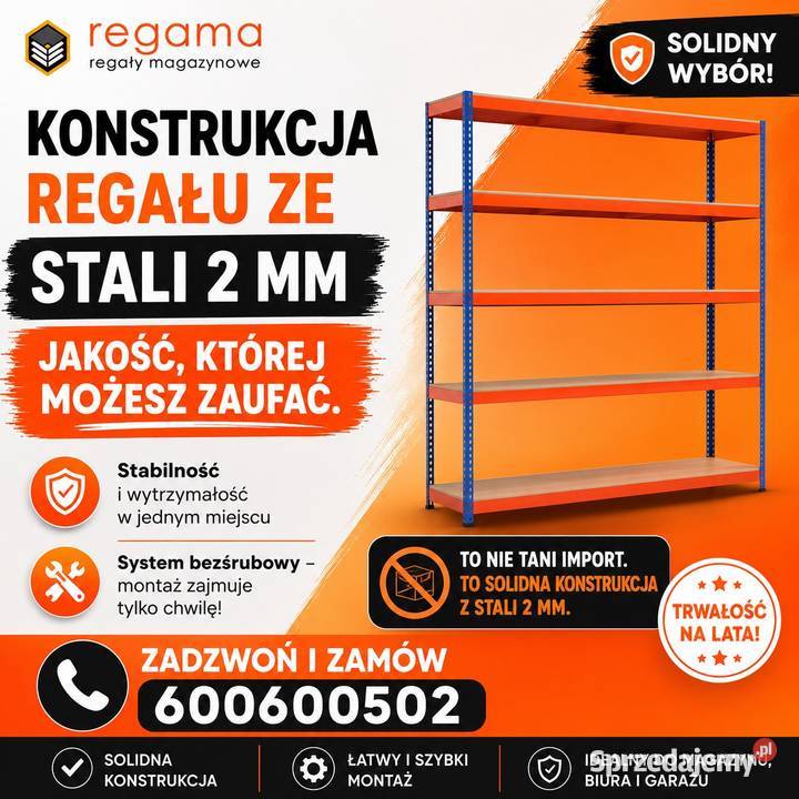 Regały do magazynu warsztatu garażu piwnicy łódzkie Łódź