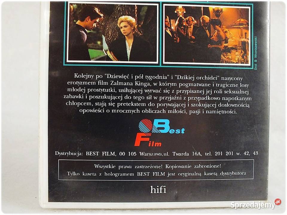Kaseta VHS Dzika Orchidea Film na Video ORYGINAŁ Filmy Żary