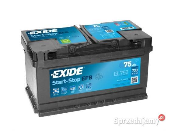 Akumulator Exide Start Stop EFB 75Ah 730A osobowe