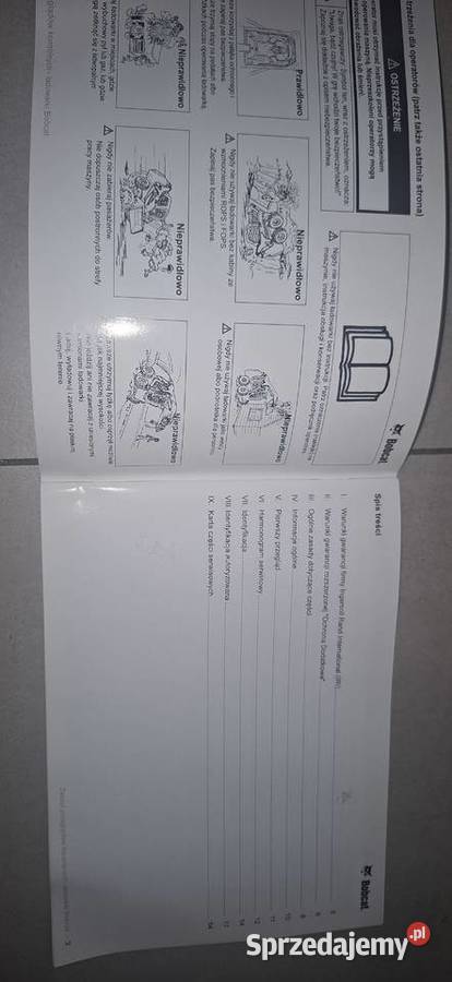 Oryginalny Zeszyt Serwisowy Bobcat S220 Stan Leszno
