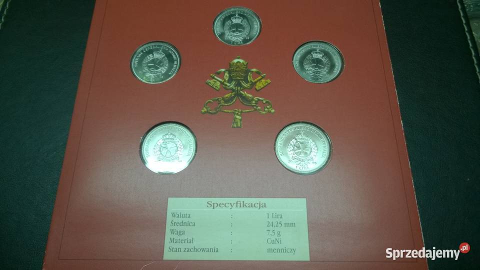 monety Blister ZESTAW MONET 1 LIRA Warszawa