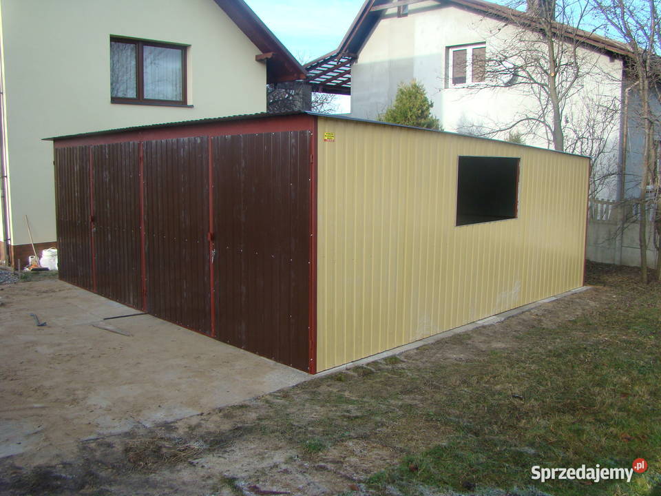 Garaż blaszany drewnopodobny Gatunek blaszak Toszek