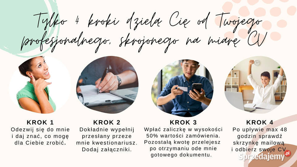 Pisanie CVprofesjonalnie indywidualnie79 Pozostałe usługi Świnoujście