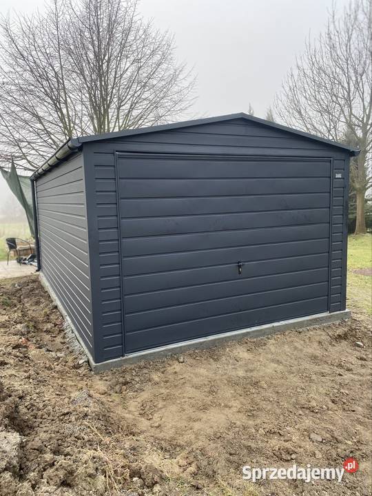 Garaż blaszany dwuspadowy 35x55 Antracyt 7016 Dębica