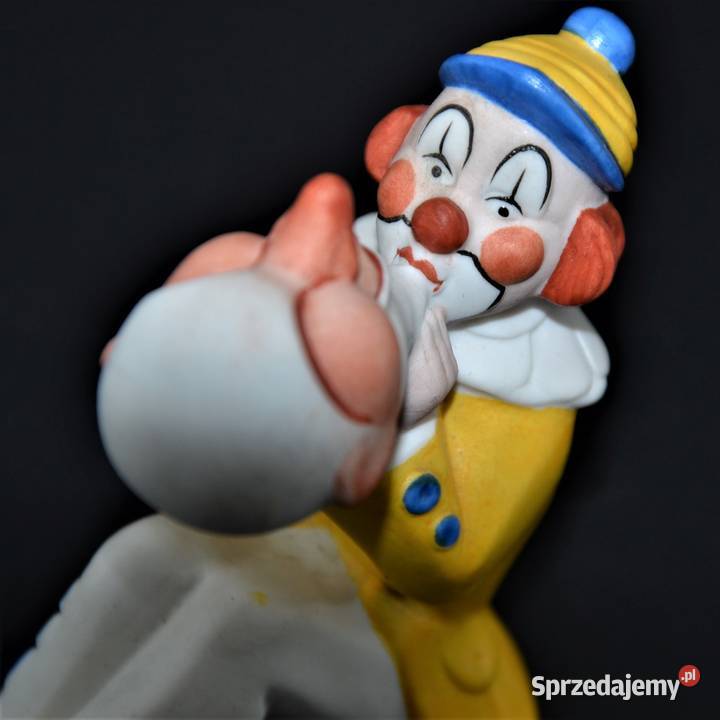 Klaun z balonem Hutschenreuther Selb Figurki z Porcelana i szkło