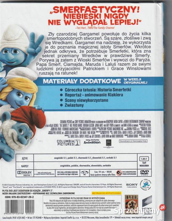 SMERFY 2 BOOKLET DVD mazowieckie Pruszków