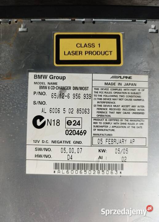 Zmieniarka BMW 5 E61 roku 03 do10 Skarżysko-Kamienna