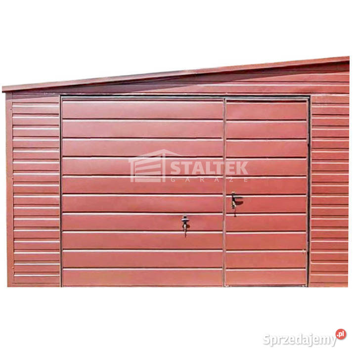 Garaż Blaszany 45x7m Brama uchylna Ciemny Brąz Elbląg