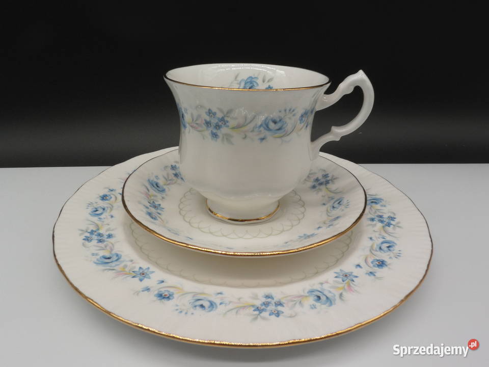 Zestaw śniadaniowy trio Royal Malvern Bone China Porcelana i szkło Raszków