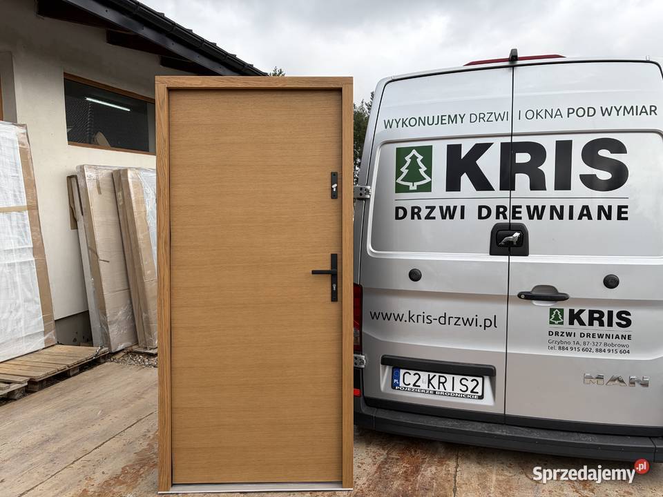 Drzwi dostęne ręki z antabą dwukolor antracyt Drzwi zewnętrzne Gąski