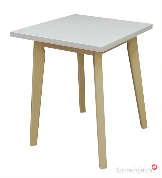 STÓŁ KWADRATOWY 70 70 BIAŁY STOLIK ŁAWA 80cm warmińsko-mazurskie Tołkiny