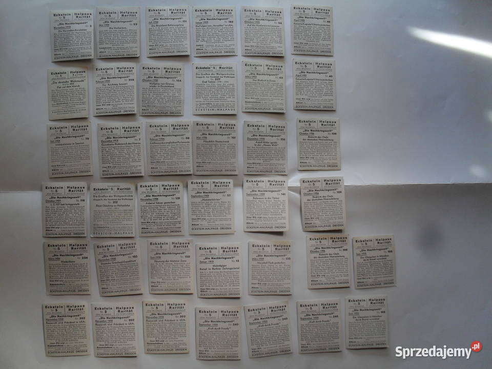 Niemieckie karty tytoniowe papierosowe 38 sztuk Wrocław
