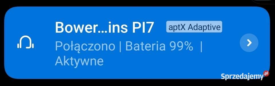 Słuchawki Bowers Wilkins Pi7 aptX HD adaptive Qi