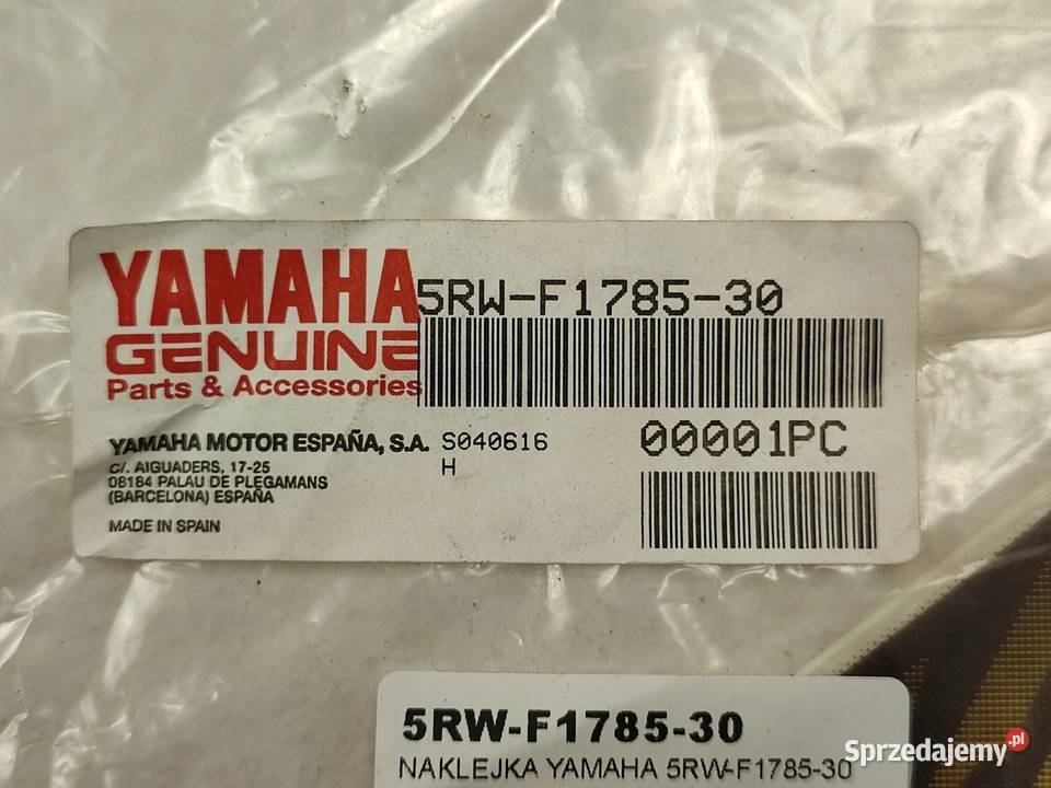 NAKLEJKA NA LEWY BOCZEK YAMAHA CS50 JOG R 2003