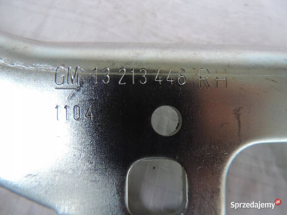 Opel Astra H Zawias Maski Prawy Nowy 13213448 Zawiasy, bolce i prowadnice