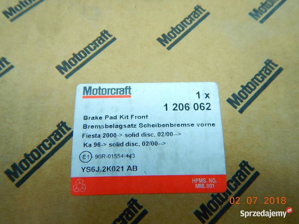 Klocki hamulcowe przód KA 9608 Fiesta 9502 ORYG