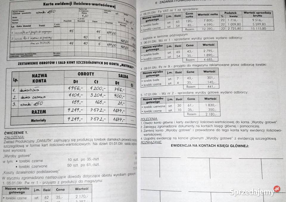 Zasady rachunkowości Cz 2 Bożena Padurek 2009r Chełm sprzedam