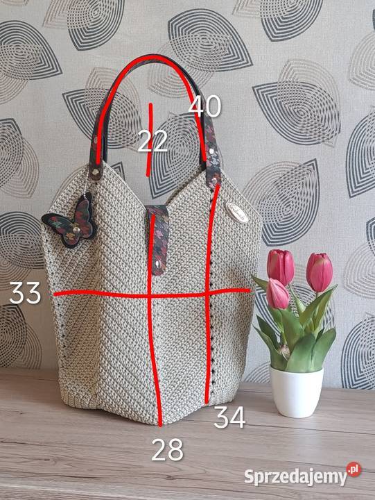 Torebka Tulipan szary/srebrny Chełm