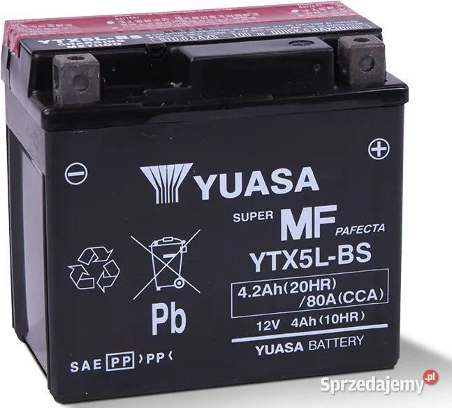 Akumulator motocyklowy 42Ah 80A YUASA YTX5LBS