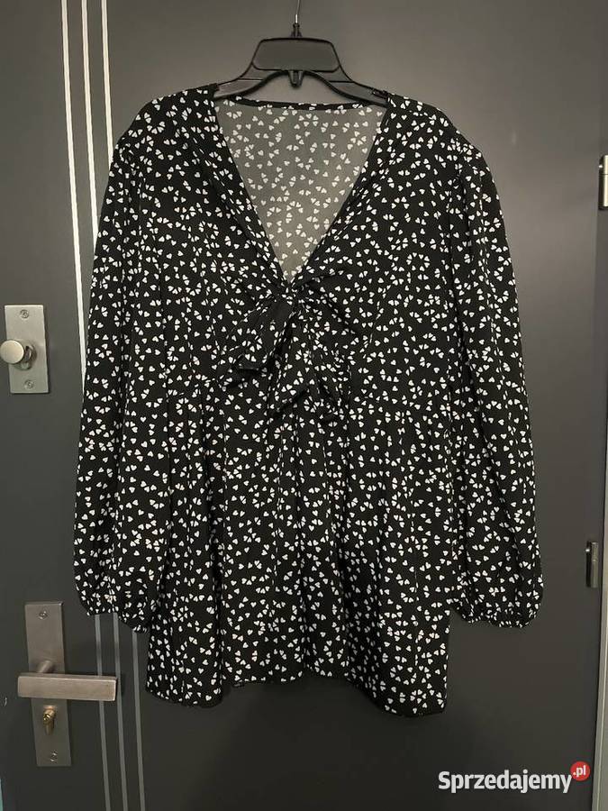 Shein Curve bluzka modny wzór serca serduszka 46 długi Choszczno