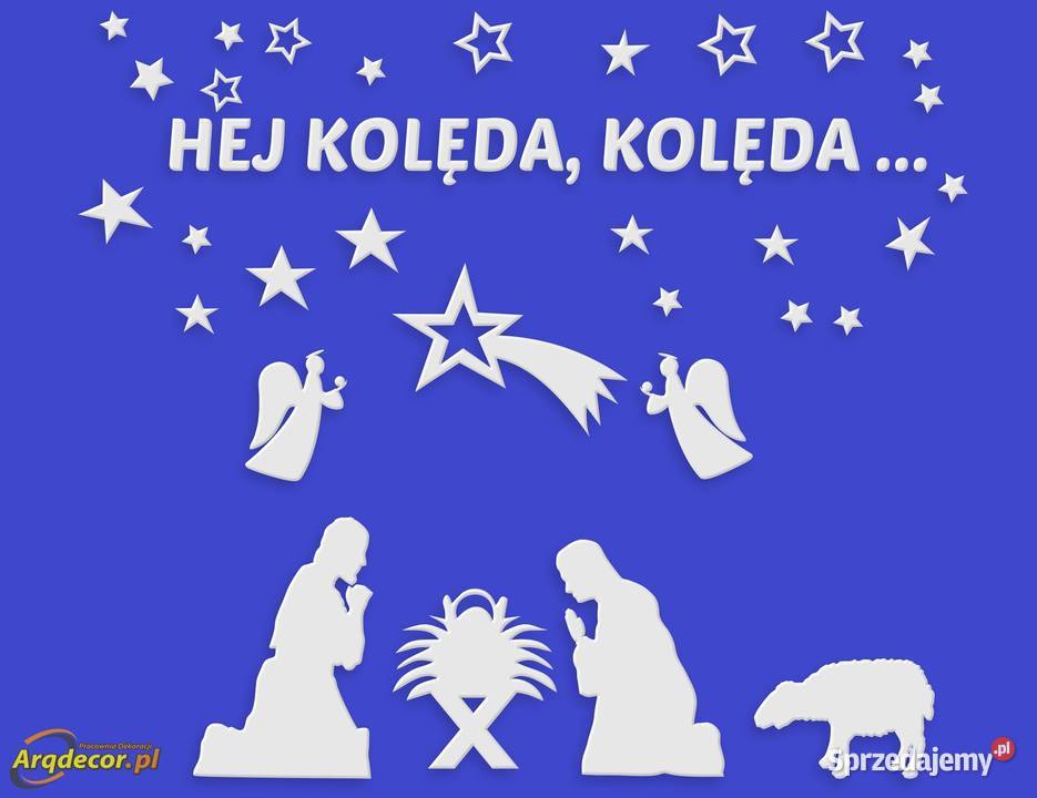 Styropianowe dekoracje na jasełka Boże biały Dębna