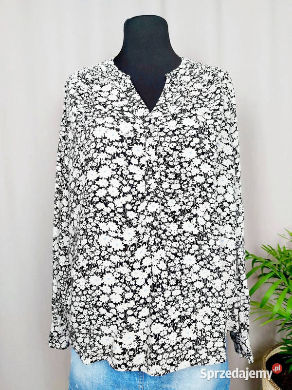 Bluzka damska koszulowa w kwiaty długi rękaw Bluzki i koszule Złoczew sprzedam