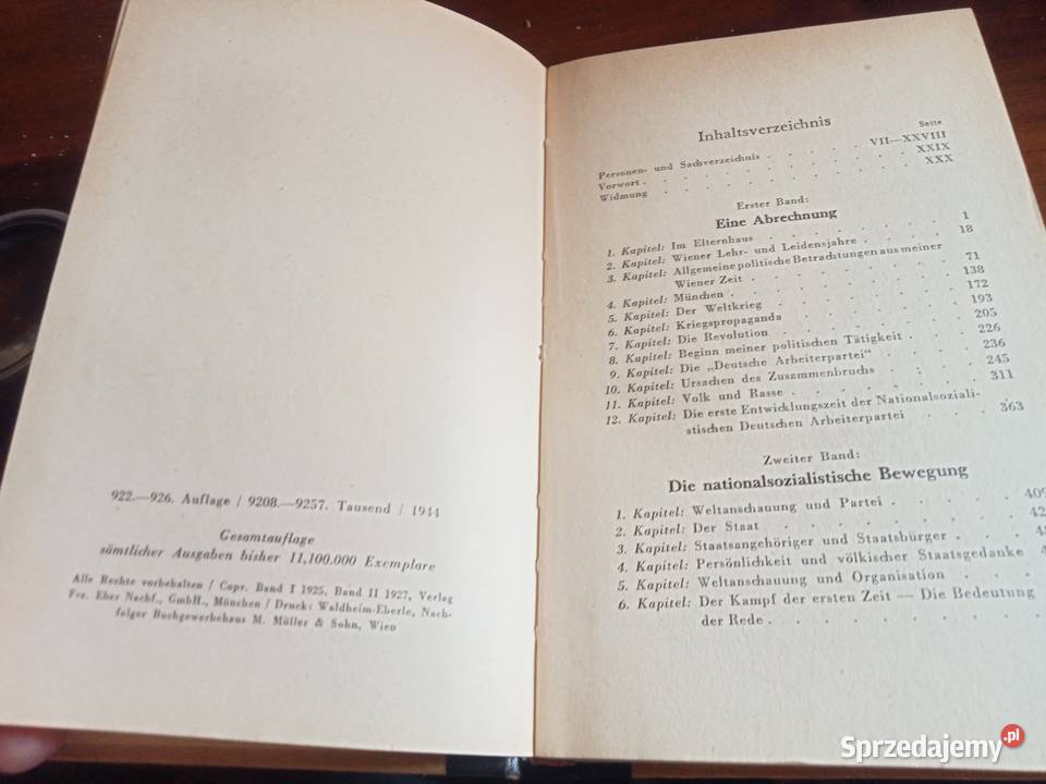 Książka Mein Kampf autor AH Oryginał stan