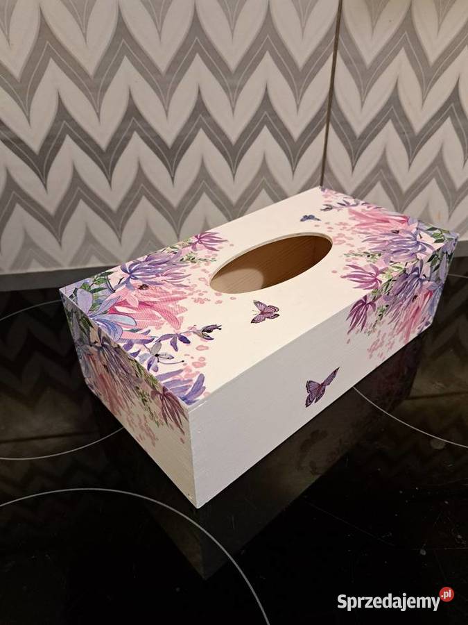 Chustcznik kwiaty motyle handmade