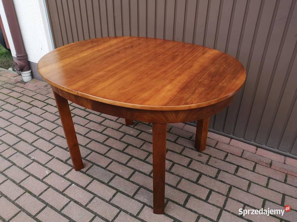 Stół ArtDeco Orzech Zgrabny Stary Antyk wielkopolskie Swarzędz