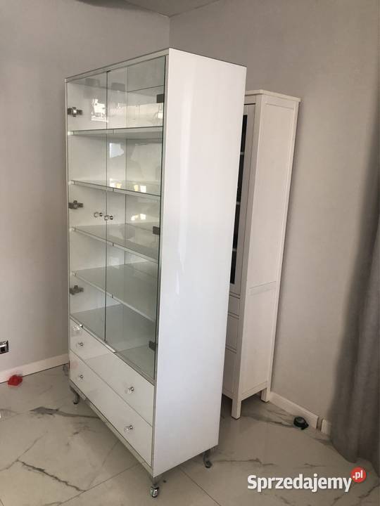Witryna lustrzana biała noga Ludwik gałka Kępno