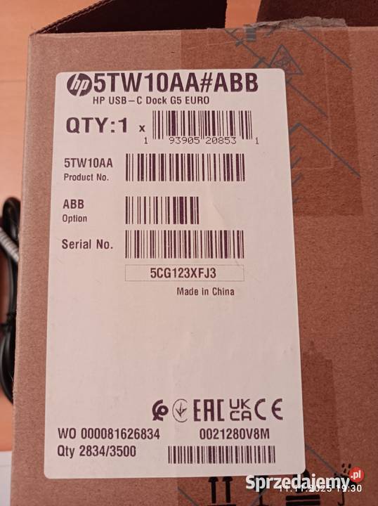 Stacja dokująca HP USBC Dock G5 ThunderBolt Elektronika Łomianki sprzedam