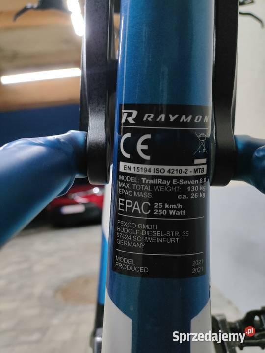 Raymon TrailRay ESeven 80 Silnik Yamaha 80Nm Kraków