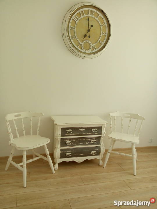 Krzesła drewniane białe Vintage Loft Retro Lublin sprzedam