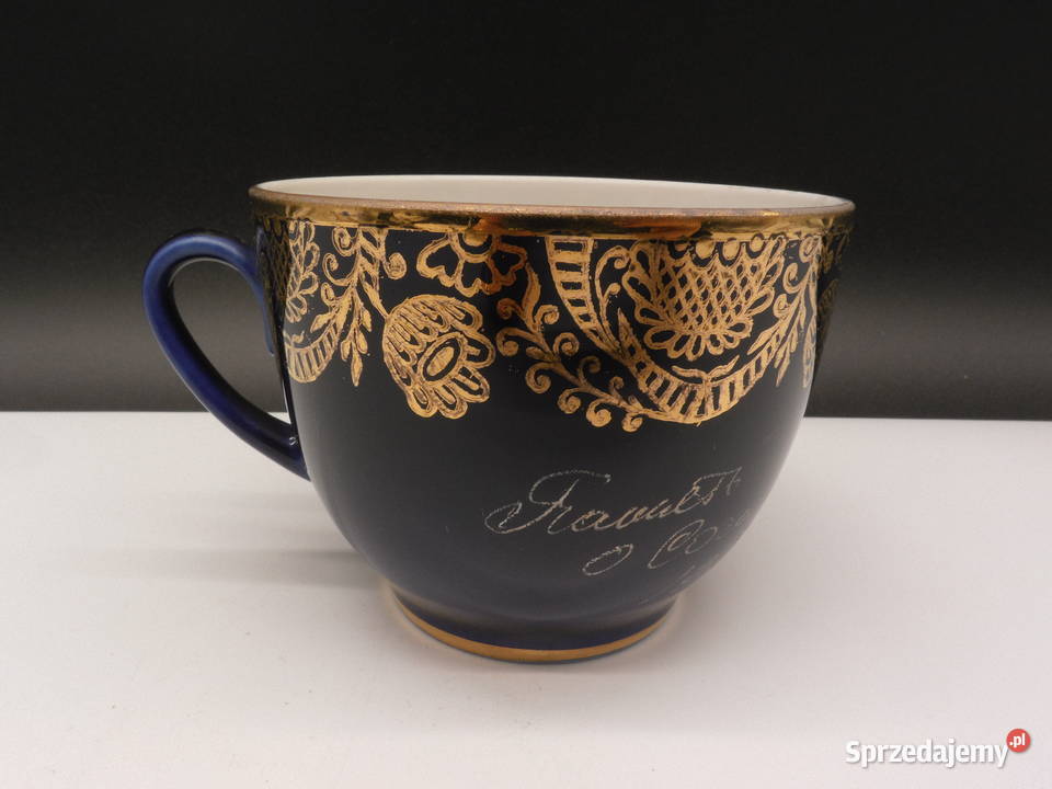 ŁOMONOSOW KOBALTOWA FILIŻANKA Raszków