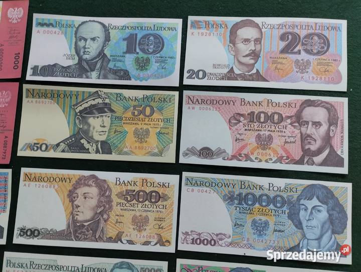 POLSKA zestaw 26 sztuk banknotów PRL NAJRZADSZE Białystok