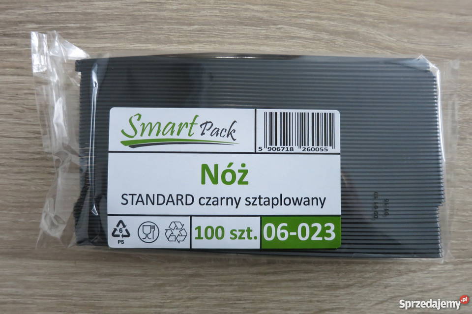 NÓŻ SMART PACK CZARNY SZTAPLOWANY 100 SZTUK sprzedam