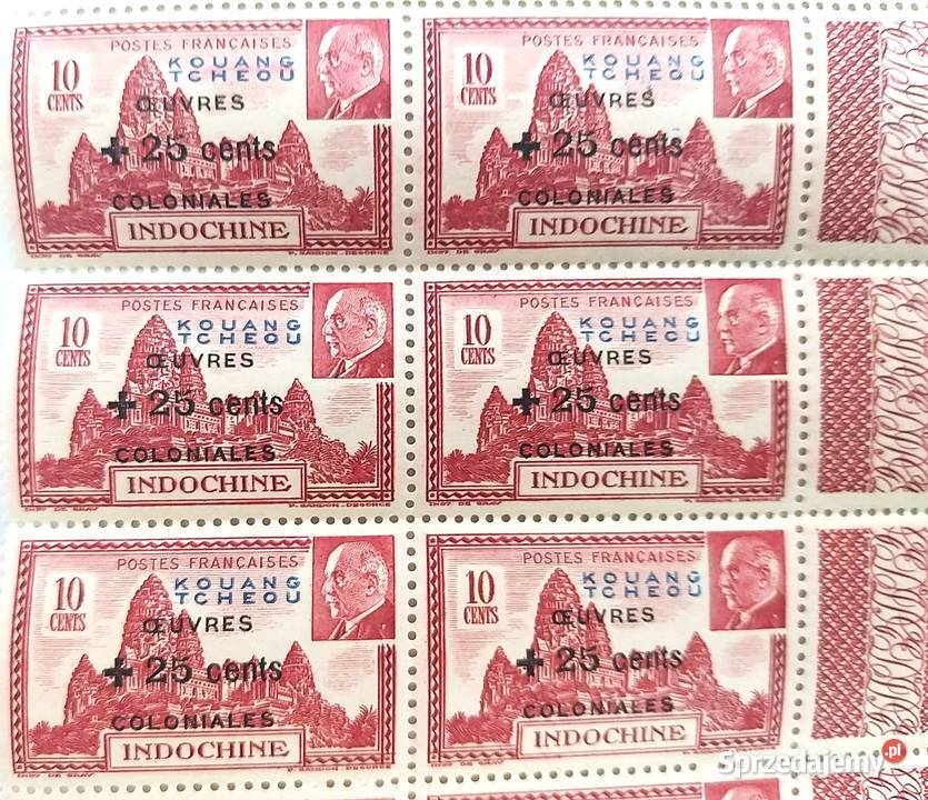 Znaczek kolonialny Indochiny Francuskie Angkor Bronisze sprzedam