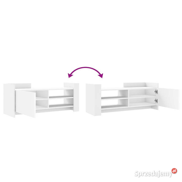 Szafka pod TV biała 100x35x40 materiał