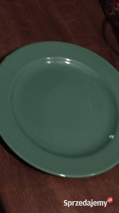 talerz płaski duży zielony Poznań sprzedam