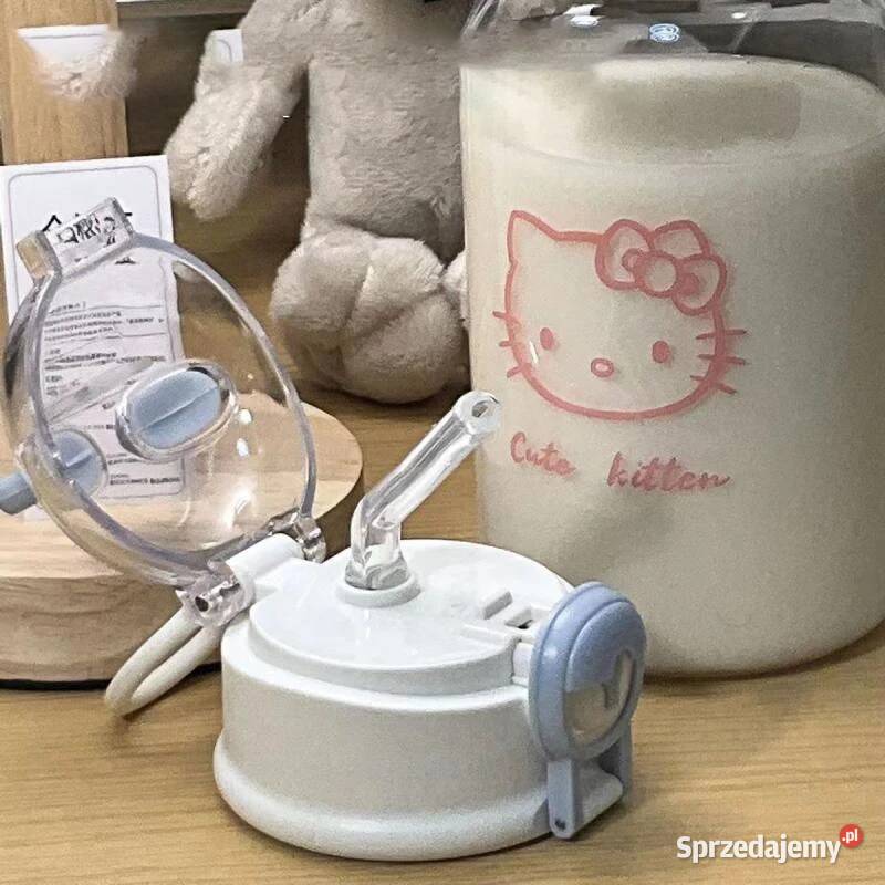 Butelka Bidon 600 ml Ze słomką HELLO KITTY mazowieckie Płock