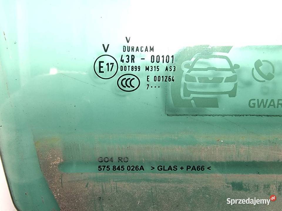 SZYBA PRAWY TYŁ SKODA KAROQ osobowe