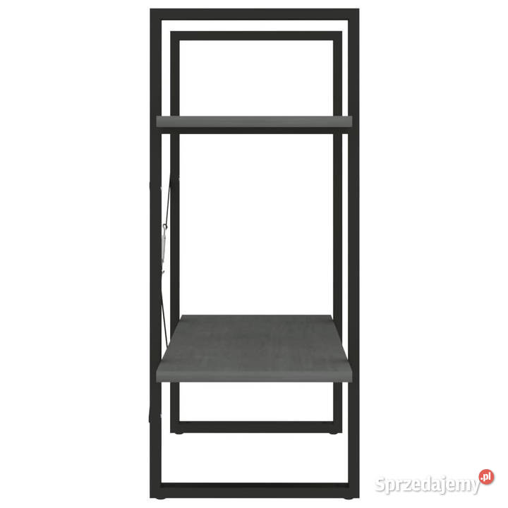 Regał na książki 2 półki szary 60x30x70 drewno Regały mazowieckie Warszawa