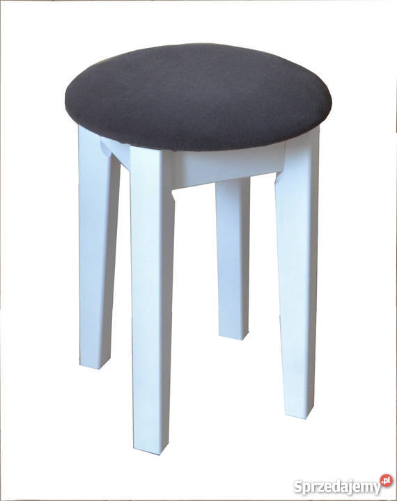 TABORET OKRĄGŁY TAPICEROWANY DREWNIANY TABORETY Tołkiny